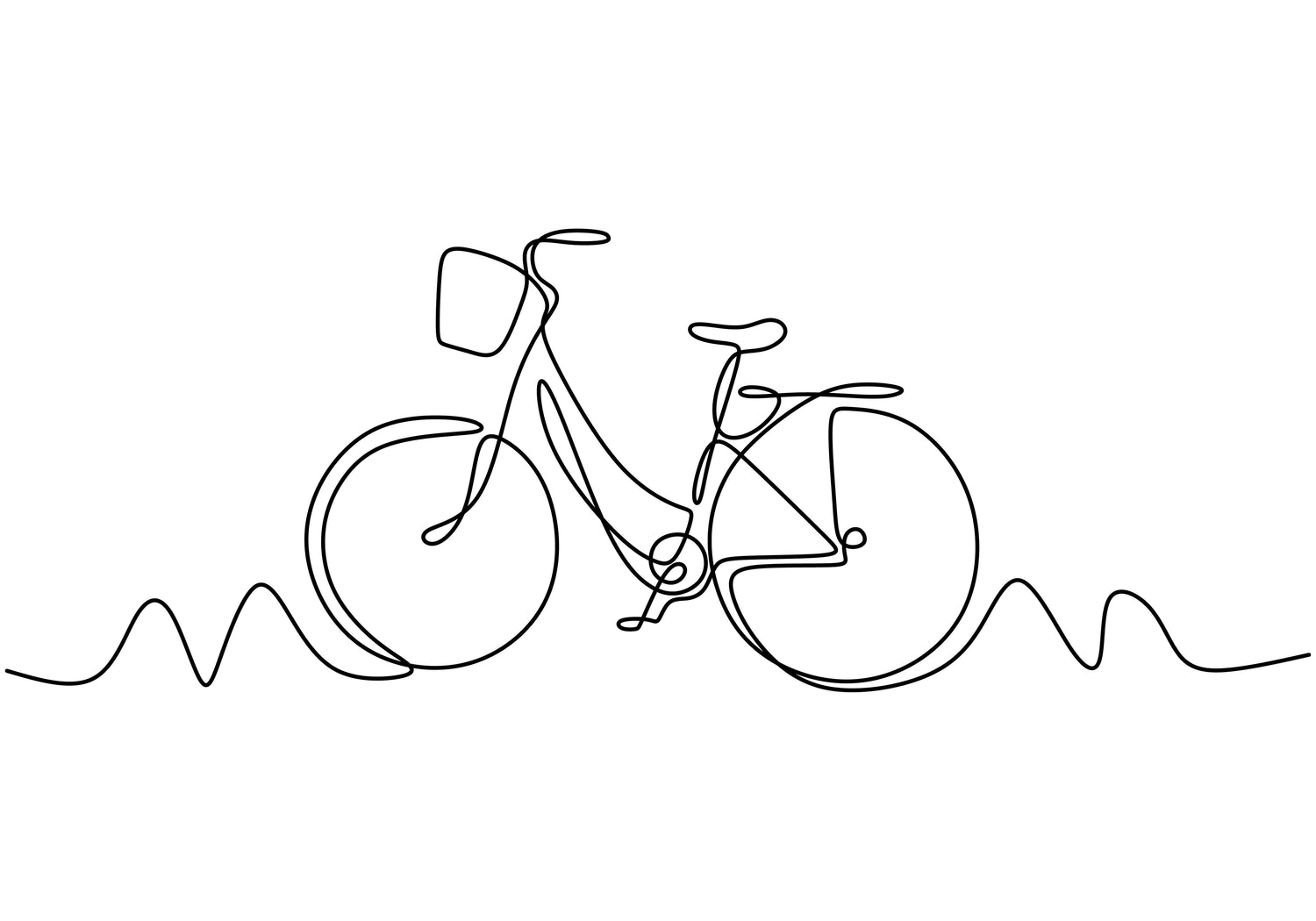 gezeichnetes Fahrrad